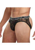 Banana Cabana Lace Nights Open Back Brief Sheer Men's Lace Lingerie