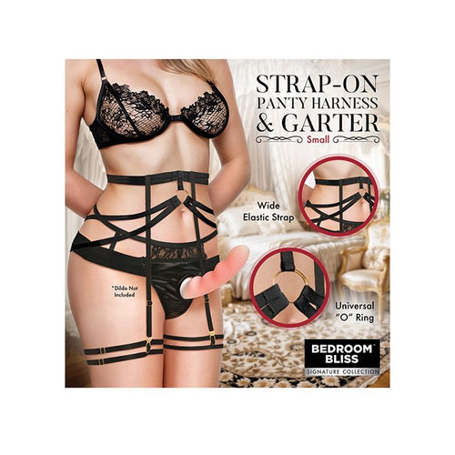Bedroom Bliss Belle Strap-On Panty Harness & Garter