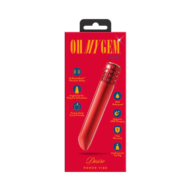 Blush Oh My Gem Desire Bullet Vibrator Ruby