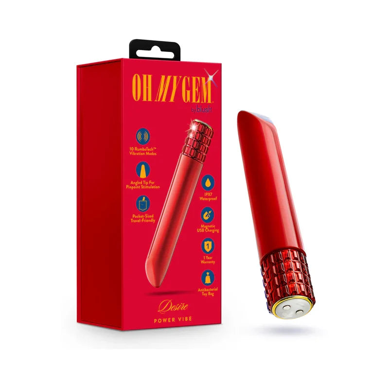 Blush Oh My Gem Desire Bullet Vibrator Ruby
