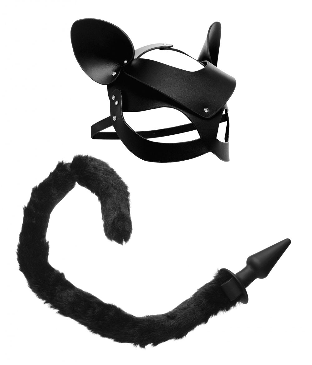 Tailz Cat Tail Anal Plug and Mask Set