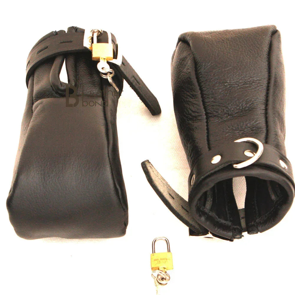 Puppy Play Animal Role Bondage Kit 5-Piece Genuine Cowhide Leather BDSM Restraint Set