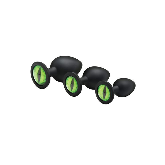 Creature Cocks Creature Eyes Green Eye Silicone Butt Plug Set