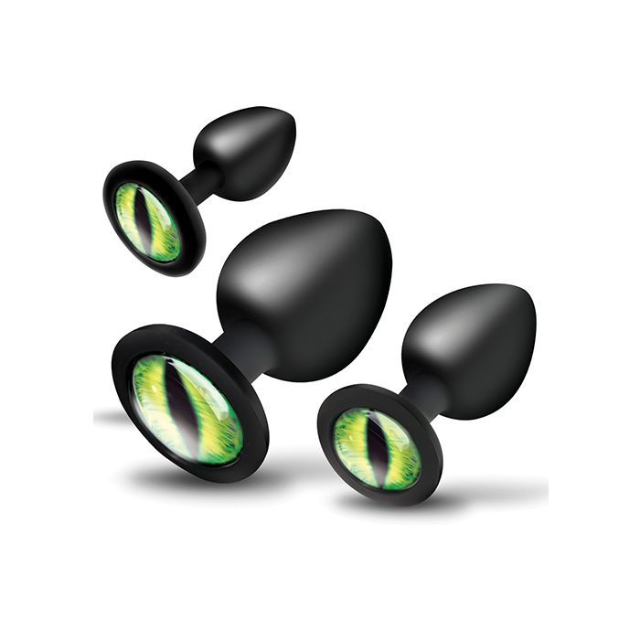 Creature Cocks Creature Eyes Green Eye Silicone Butt Plug Set