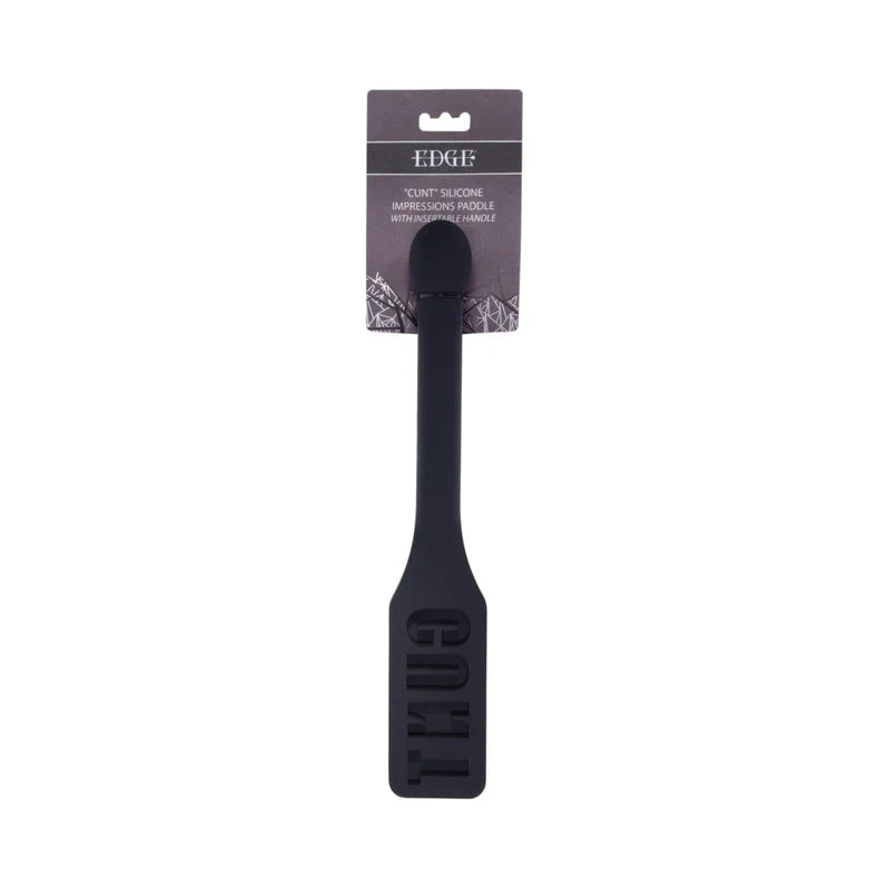 Edge Silicone Impressions Paddle – Insertable Handle & "CUNT" Imprint