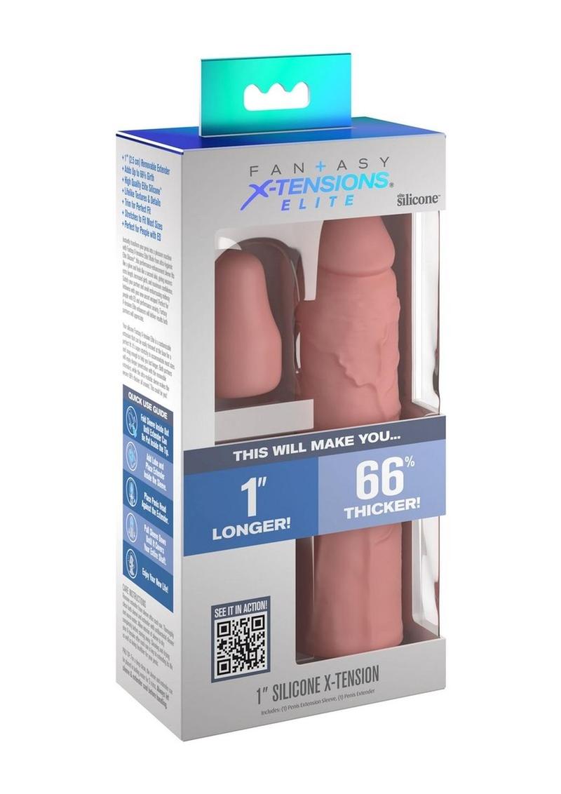 Fantasy X-Tensions Elite 1 Inch Silicone Penis Sleeve Extension