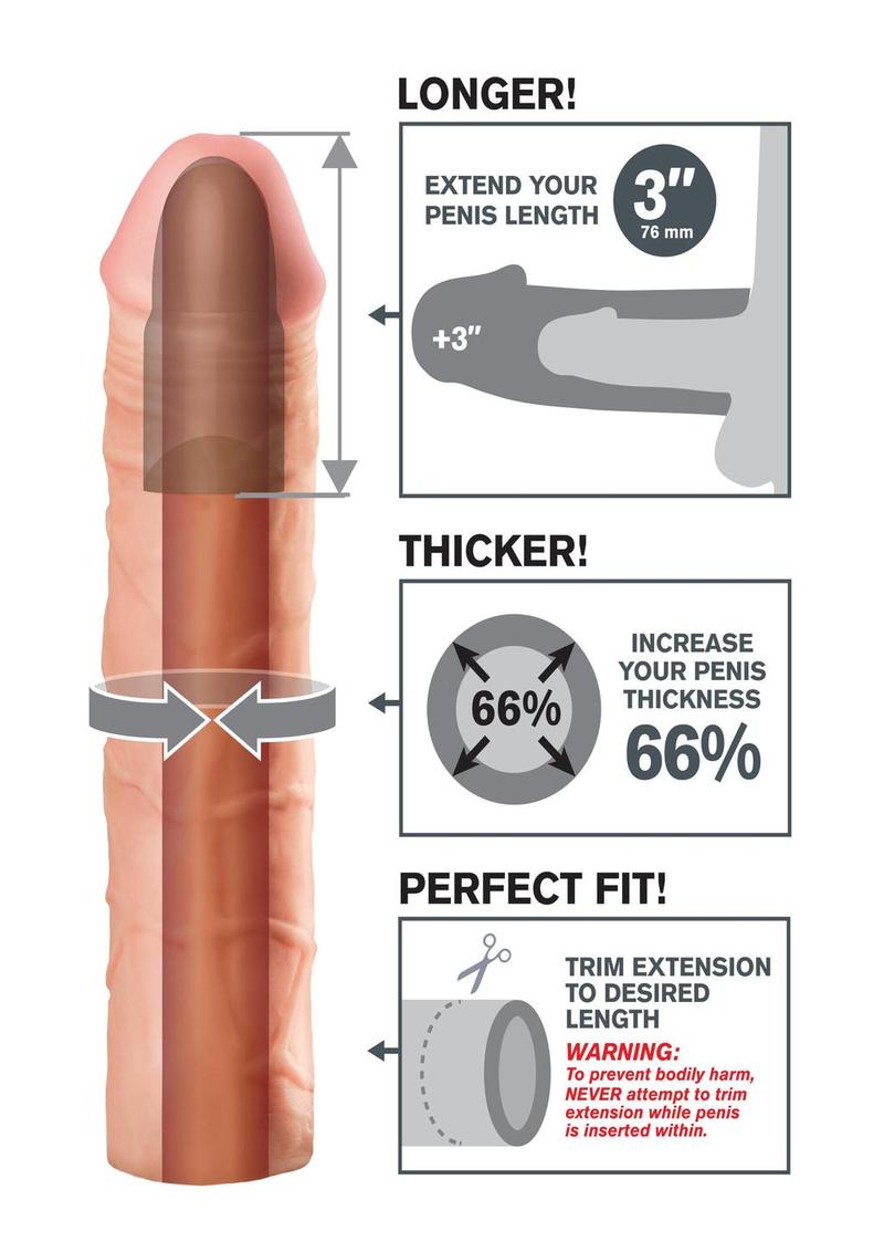 Fantasy X-Tensions Mega 3 Inch Extension Sleeve