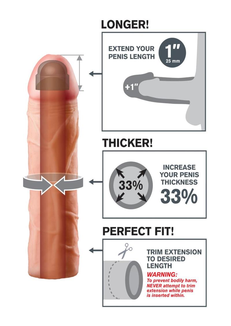 Fantasy X-Tensions Perfect 1 Inch Penis Extension Sleeve