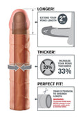 Fantasy X-Tensions Perfect 2in Extension Sleeve Adds Length-Girth