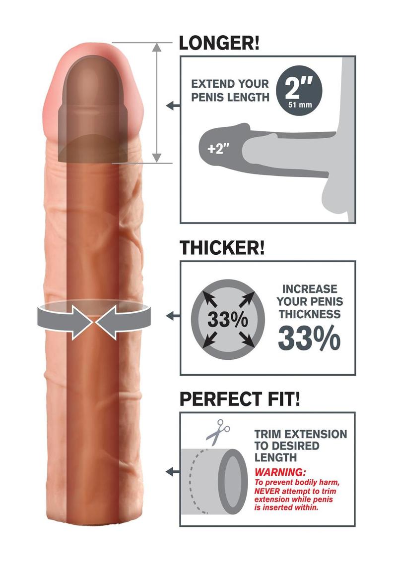 Fantasy X-Tensions Perfect 2in Extension Sleeve Adds Length-Girth