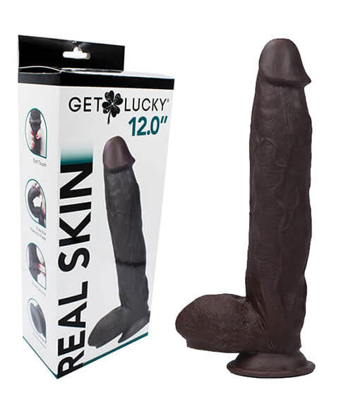 Get Lucky Real Skin 12" Dual Layer Dildo