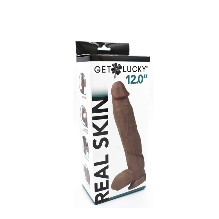 Get Lucky Real Skin 12" Dual Layer Dildo