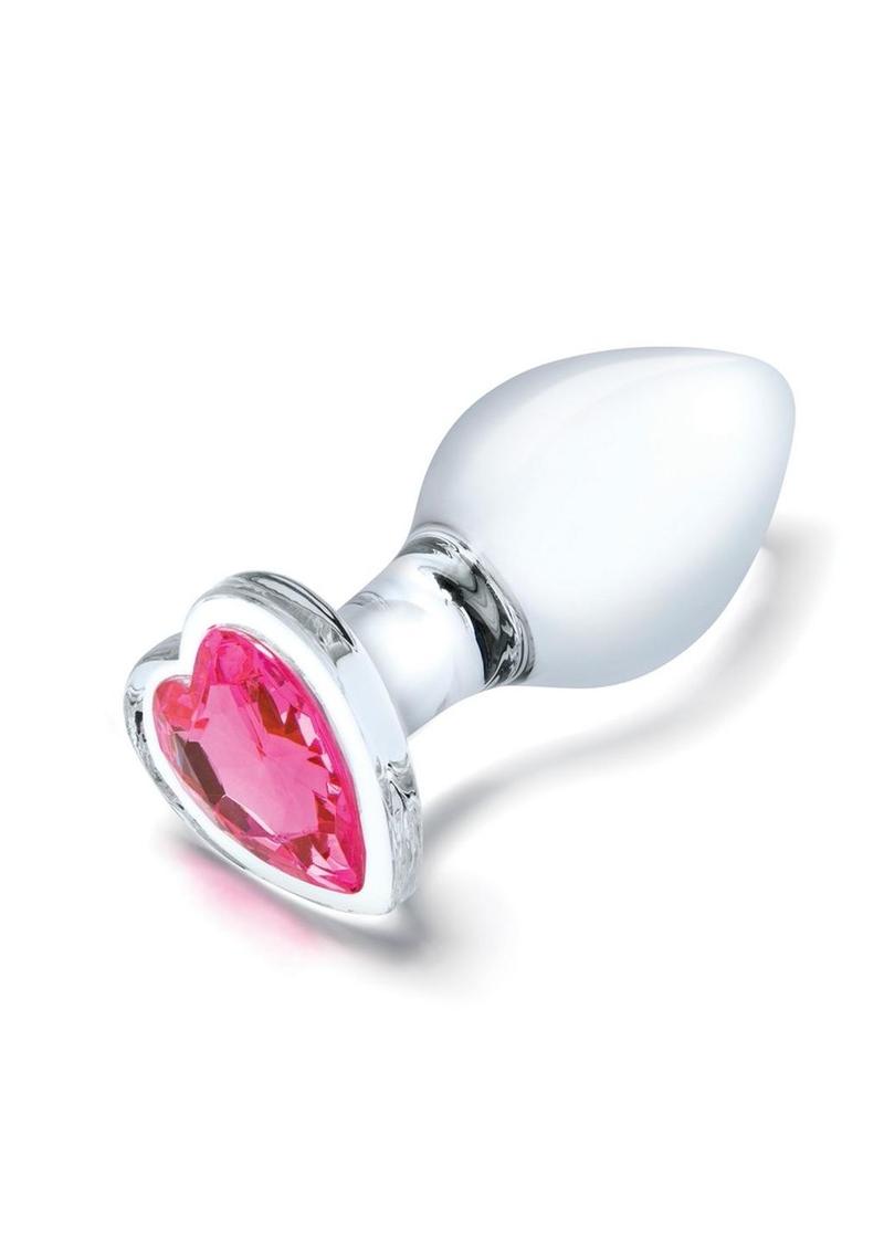 Gläs 3 Piece Heart Jewel Blown Glass Anal Training Kit