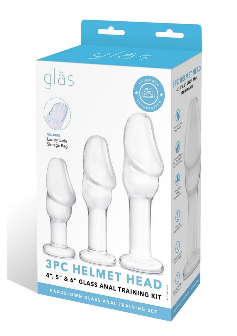 Glas 3pc Helmet Head Glass Anal Training Kit
