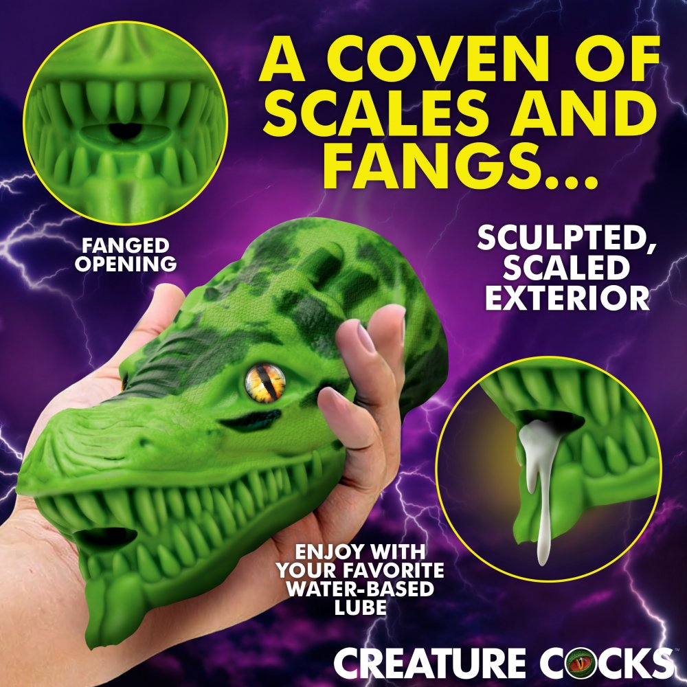 Creature Cocks Dragon Tamer Silicone Stroker Green