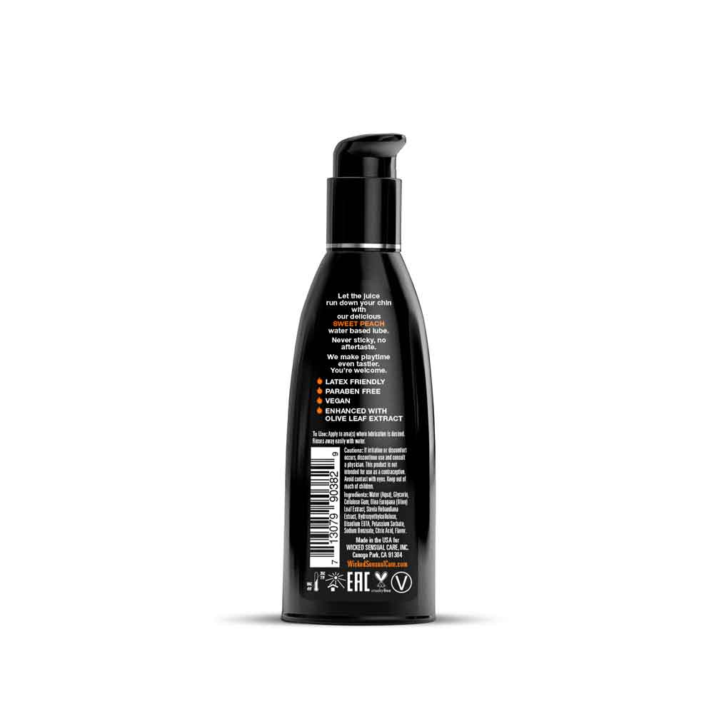 Aqua Sweet Peach Flavored Water Based Intimate Lubricant - 2 Fl. Oz.