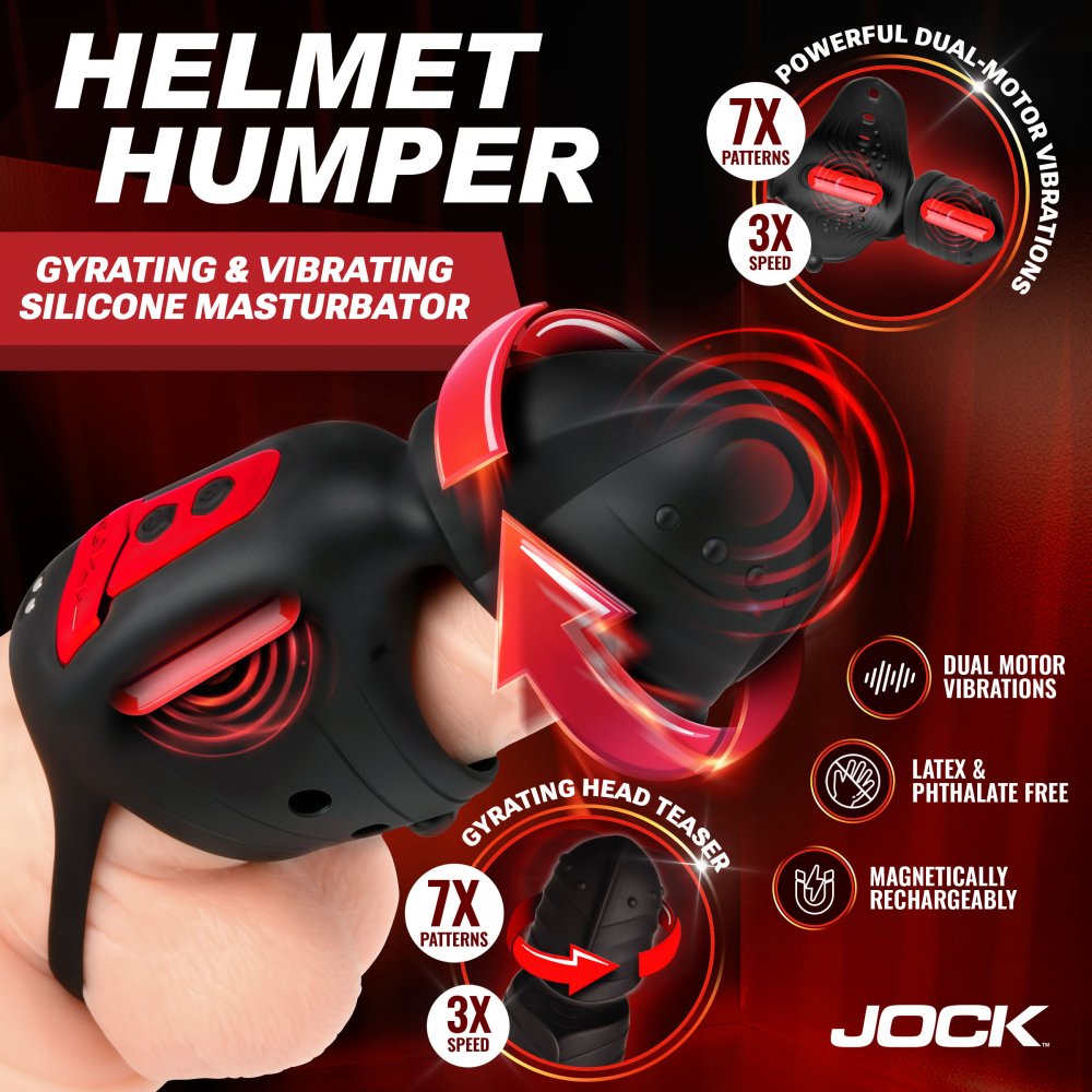 JOCK Advanced Helmet Humper Gyrating and Vibrating Masturbator