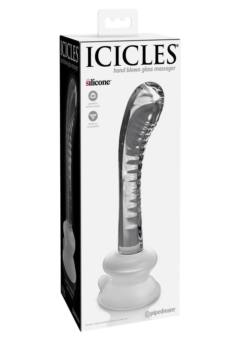 Icicles Hand Blown Glass Massager Bendable G-Spot Wand
