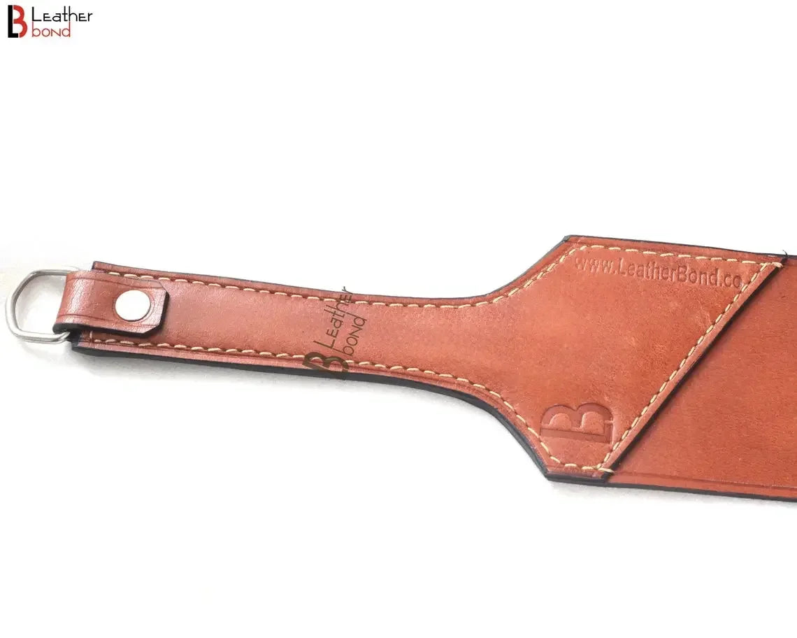 Real Cow Hide Belting Leather Paddle Slapper Medium Weight and Flexible & Hand Made