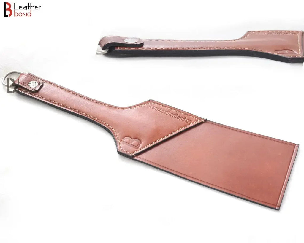 Real Cow Hide Belting Leather Paddle Slapper Medium Weight and Flexible & Hand Made