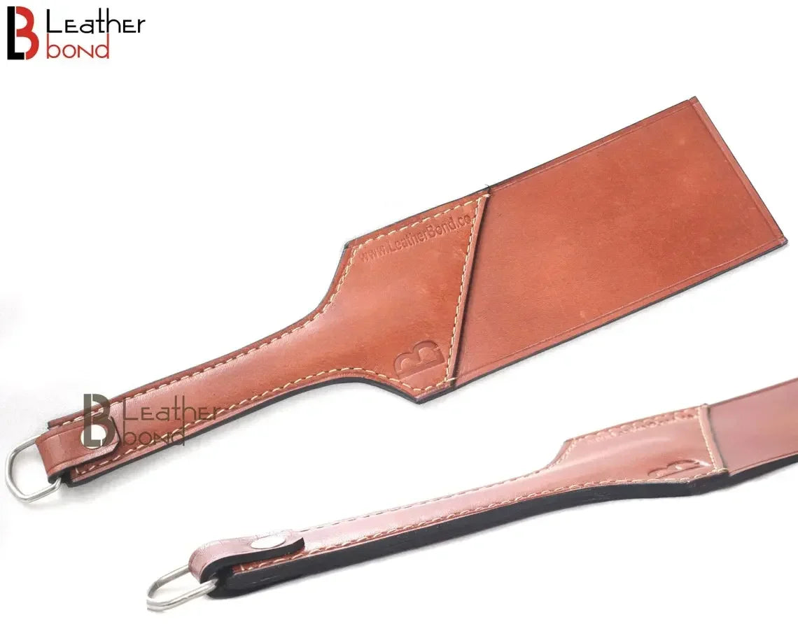 Real Cow Hide Belting Leather Paddle Slapper Medium Weight and Flexible & Hand Made