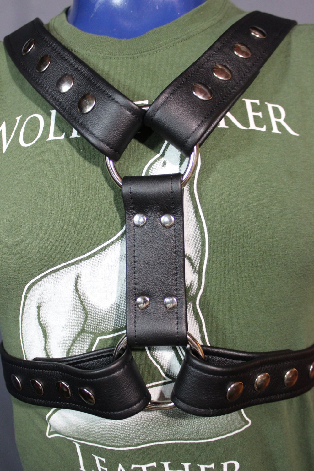 Classic Black Extended X Harness, Soft Leather Strapping