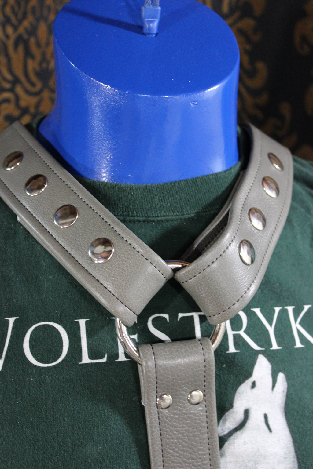 Classic Gray Extended X Harness, Soft Leather Strapping