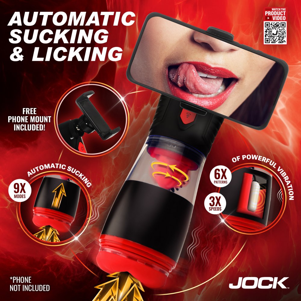 JOCK Advanced Blow Job Sucking, Licking, and Vibrating Masturbator