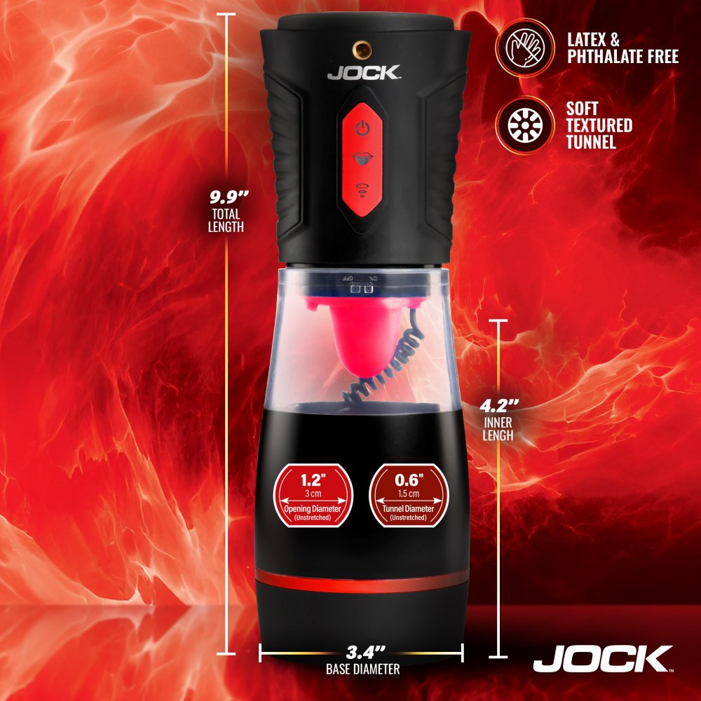 JOCK Advanced Blow Job Sucking, Licking, and Vibrating Masturbator
