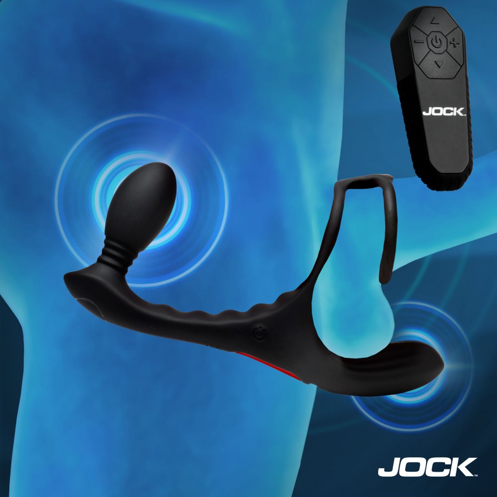 JOCK Enhancers Triple Rush Vibrating C-Ring and Anal Plug