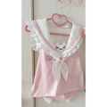 Kawaii Cat Lace Sailor Crop Top