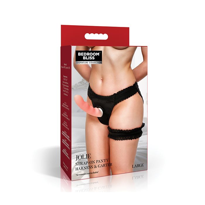 Bedroom Bliss Jolie Strap-On Panty Harness & Garter