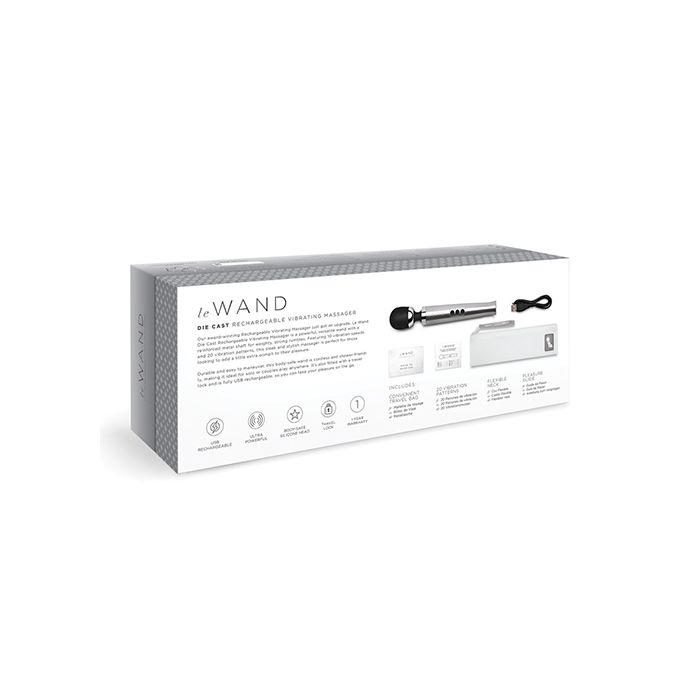 Le Wand Die Cast Rechargeable Vibrating Massager - Silver
