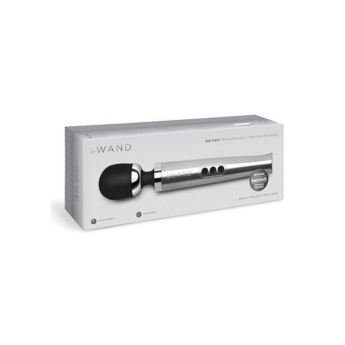 Le Wand Die Cast Rechargeable Vibrating Massager - Silver