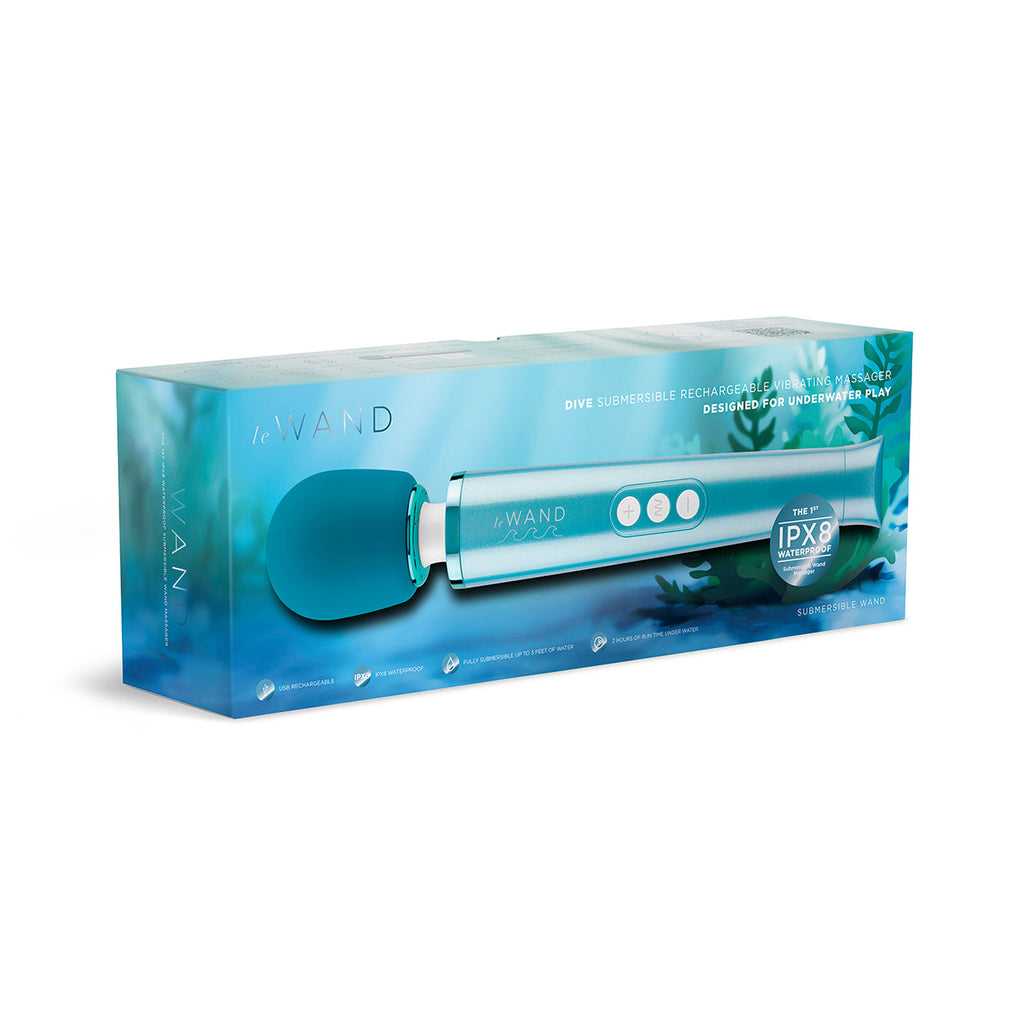 Le Wand Dive Submersible Vibrating Wand Massager Blue