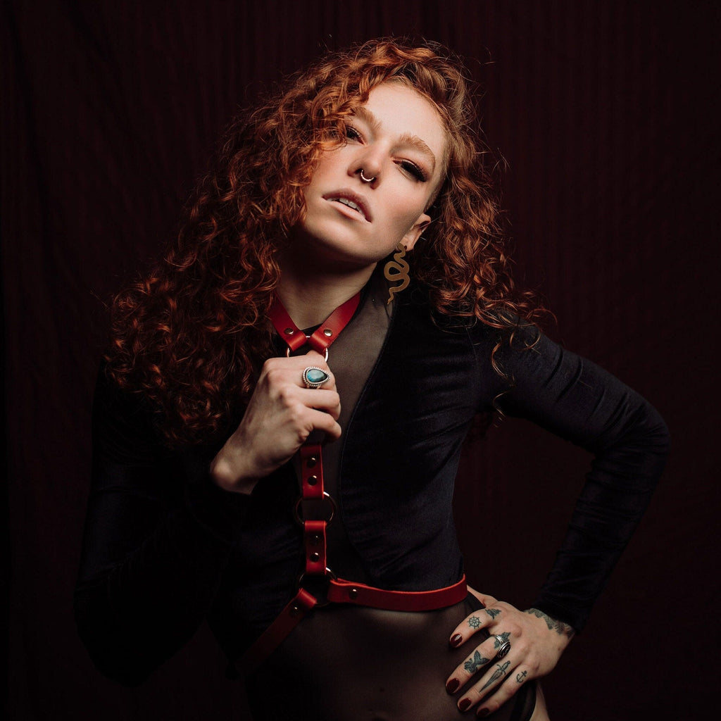 Oria Italian Leather O-Ring Harness
