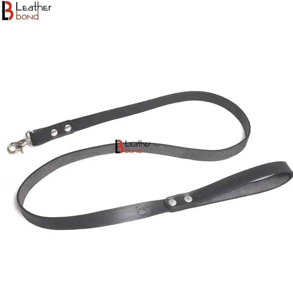 Beginner's Leather Bondage Kit Wrist, Ankle & Thigh Cuffs, Collar, Flogger, Paddle, Blindfold & Leash | Black