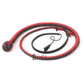 Snake Whip Kangaroo Hide Leather & Shot Loaded  4, 5, 6 or 8 Feet 12 Strands Red & Black