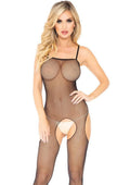 Leg Avenue Fishnet Suspender Bodystocking With Sensual Lingerie