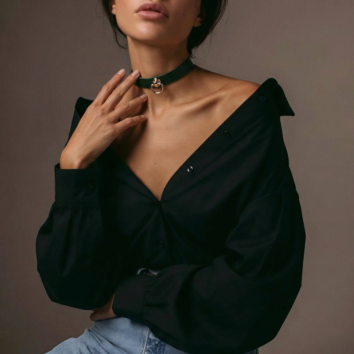 LILA Italian Leather Day Choker
