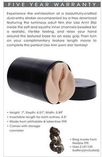 Zero Tolerance Lisa Ann Vagina & Anal Stroker