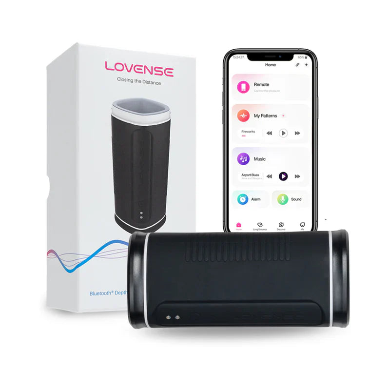 Lovense Calor Bluetooth Heating Masturbator - Black