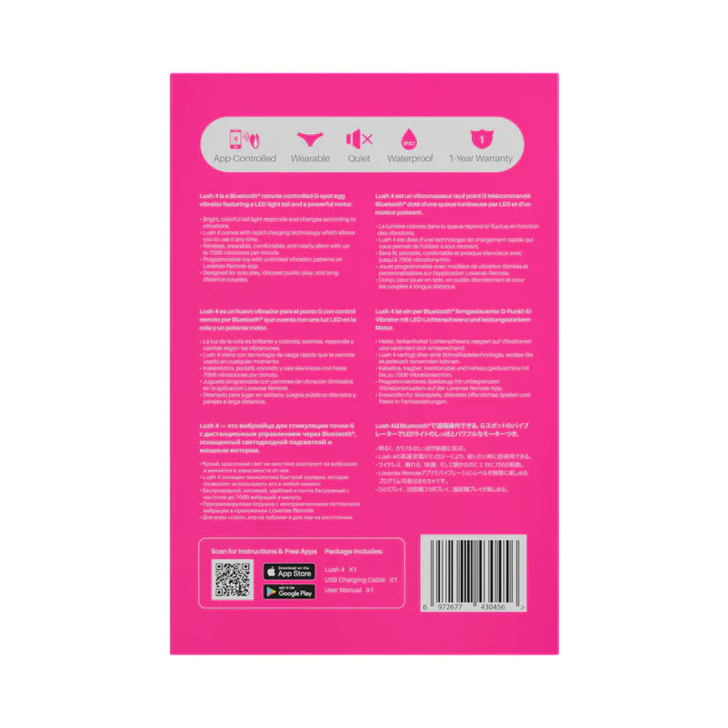 Lovense Lush 4 Bluetooth Remote-Controlled Camming Vibrator