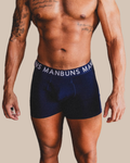 Men's Midnight Navy Blue Boxer Brief Underwear with Pouch