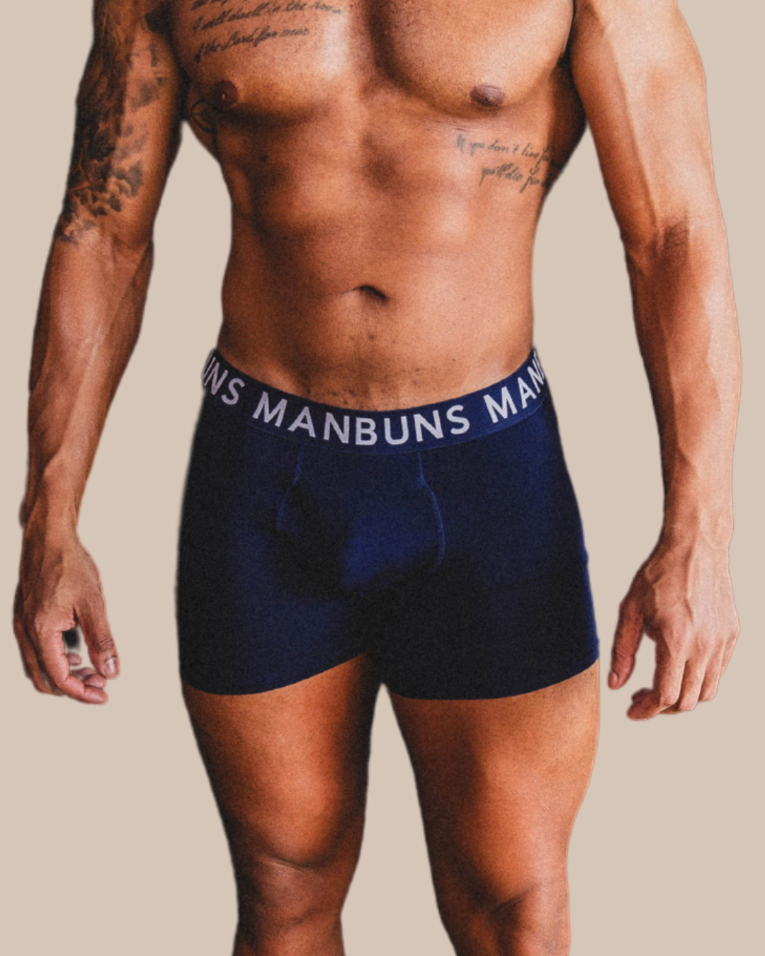 Men's Midnight Navy Blue Boxer Brief Underwear with Pouch