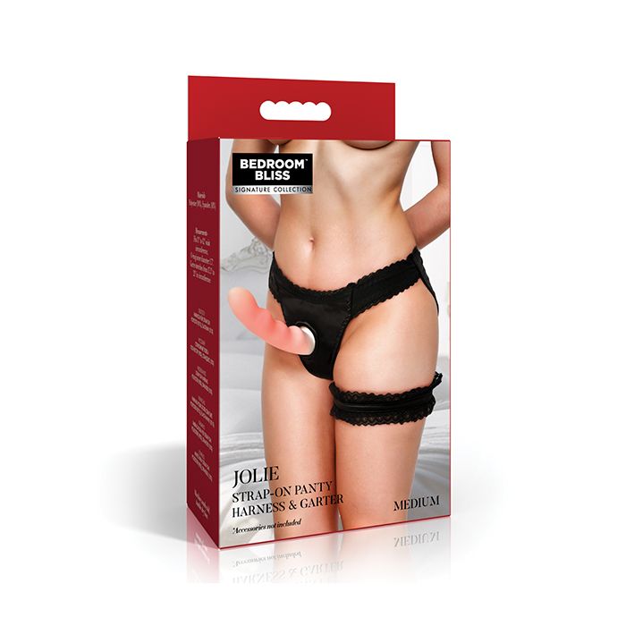 Bedroom Bliss Jolie Strap-On Panty Harness & Garter