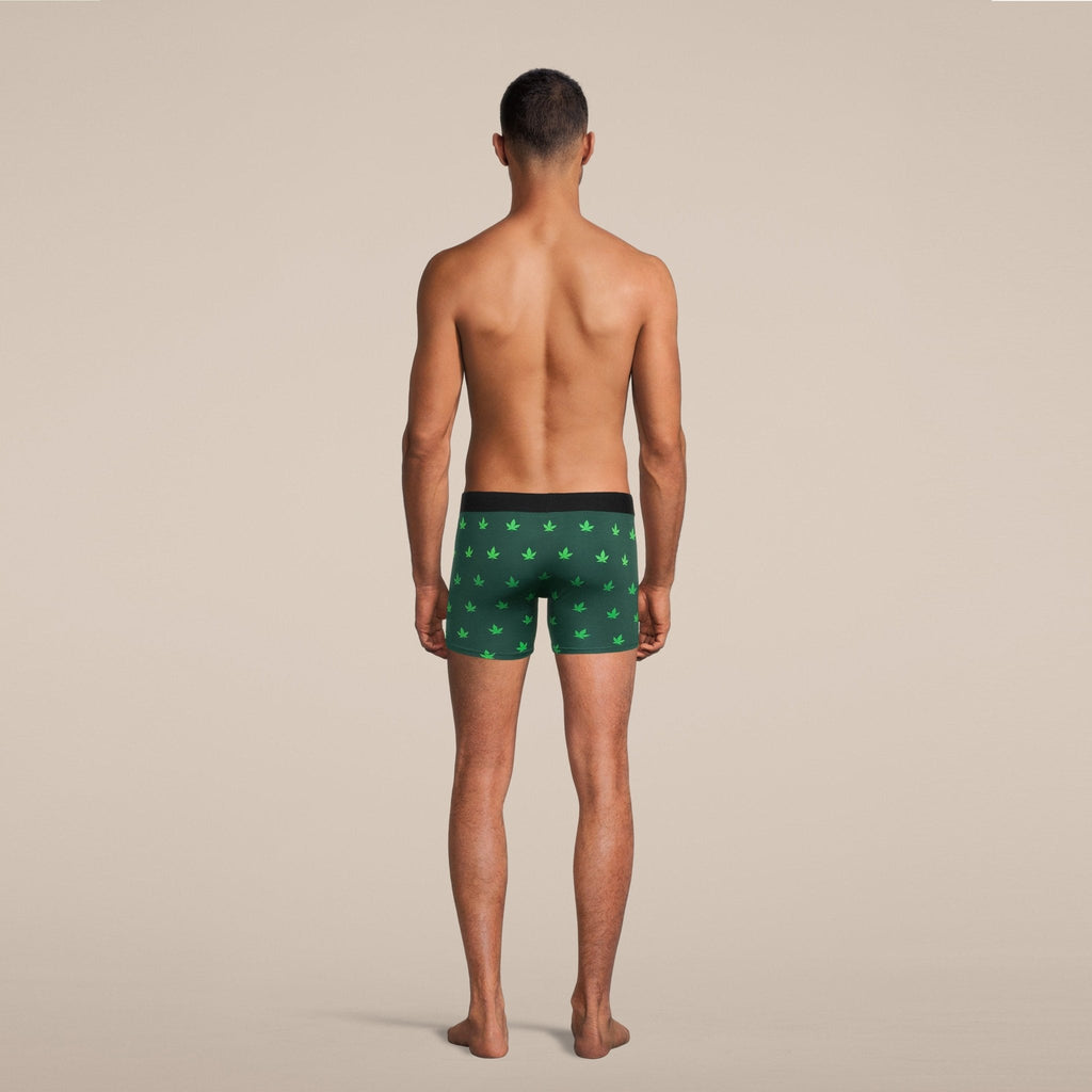 Men's Weed Boxer Brief Underwear with Pouch