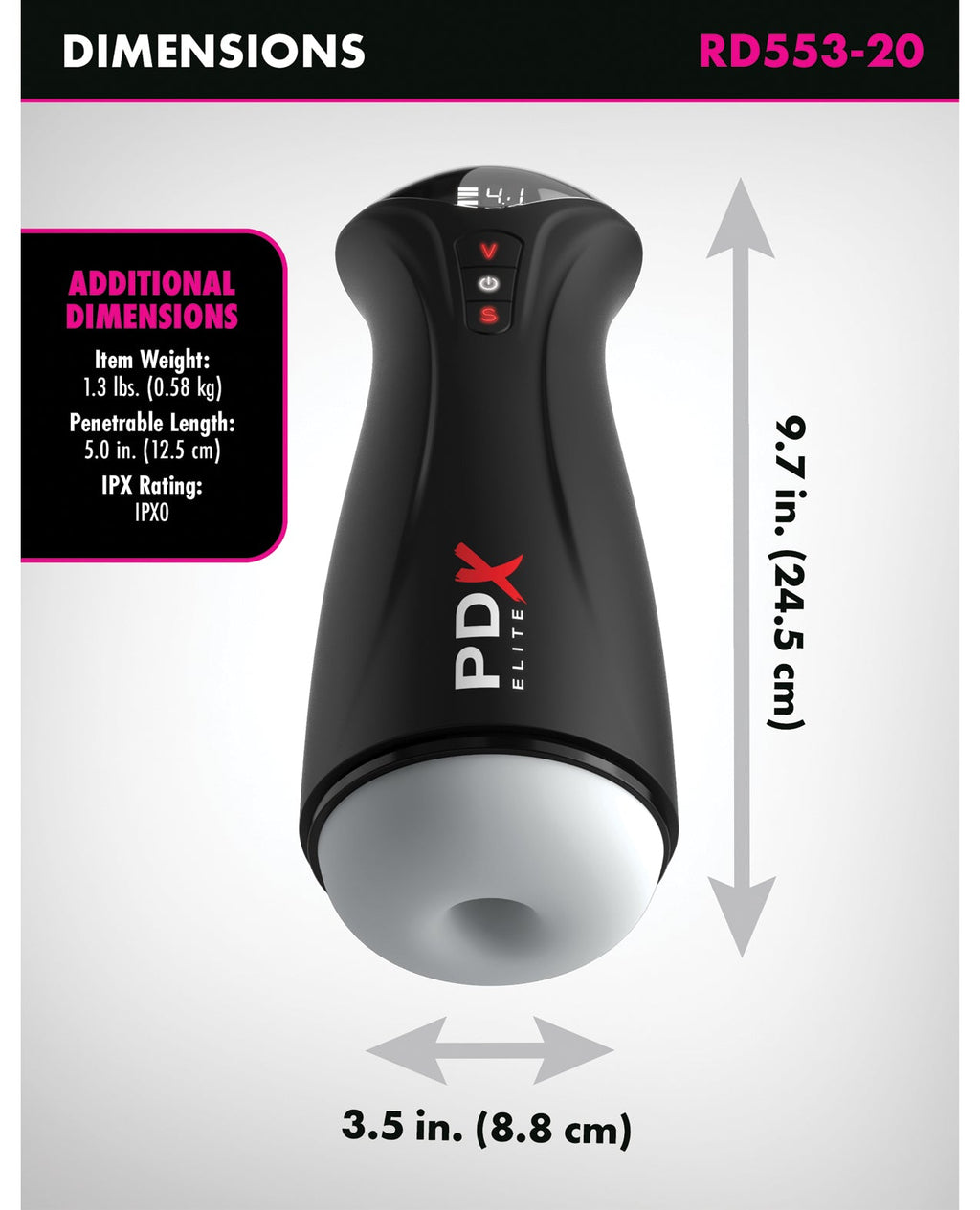 PDX Elite Fap-Gasm Male Stroker Frosted