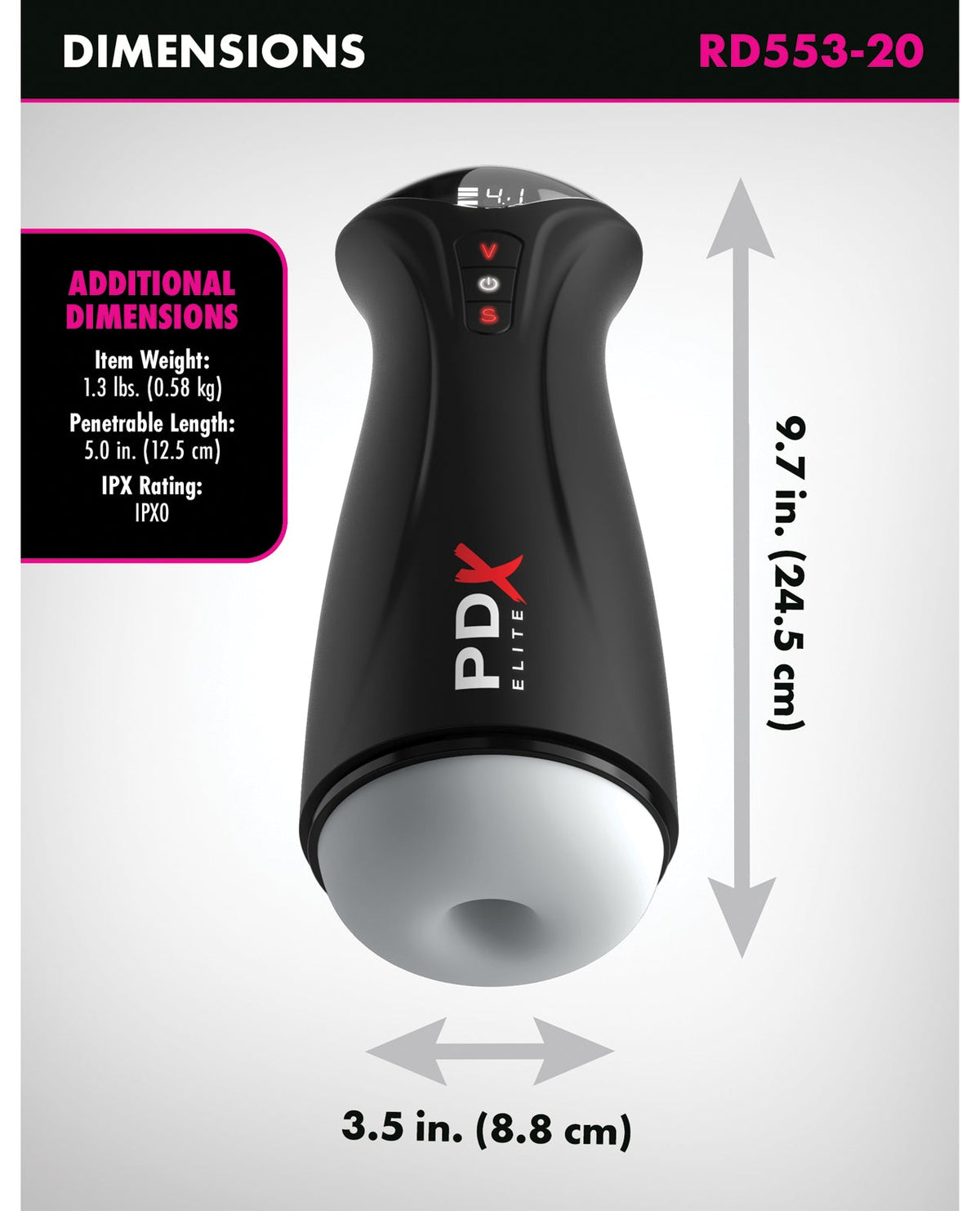 PDX Elite Fap-Gasm Male Stroker Frosted