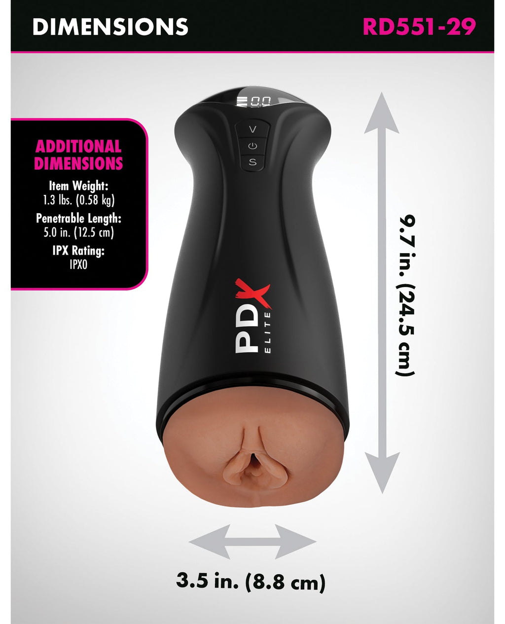 PDX Elite Fuck Gasm Pussy Stroker Brown
